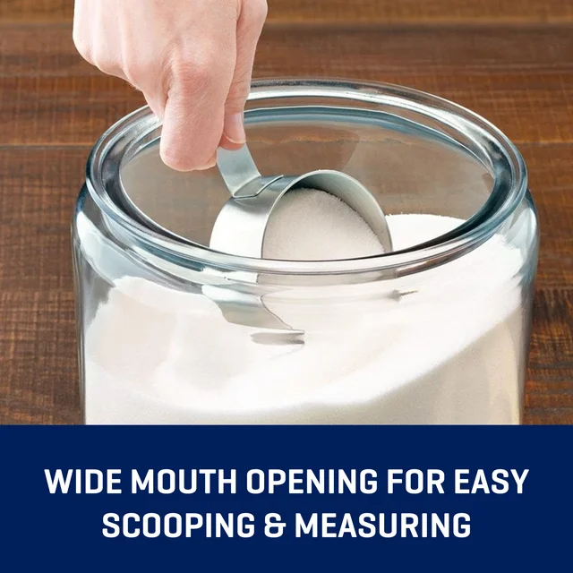 KitchenAxis Heritage Glass Storage Jar with Lid – 3 Quart Clear Canister for Pantry, Countertop, or Décor Use - Image 4